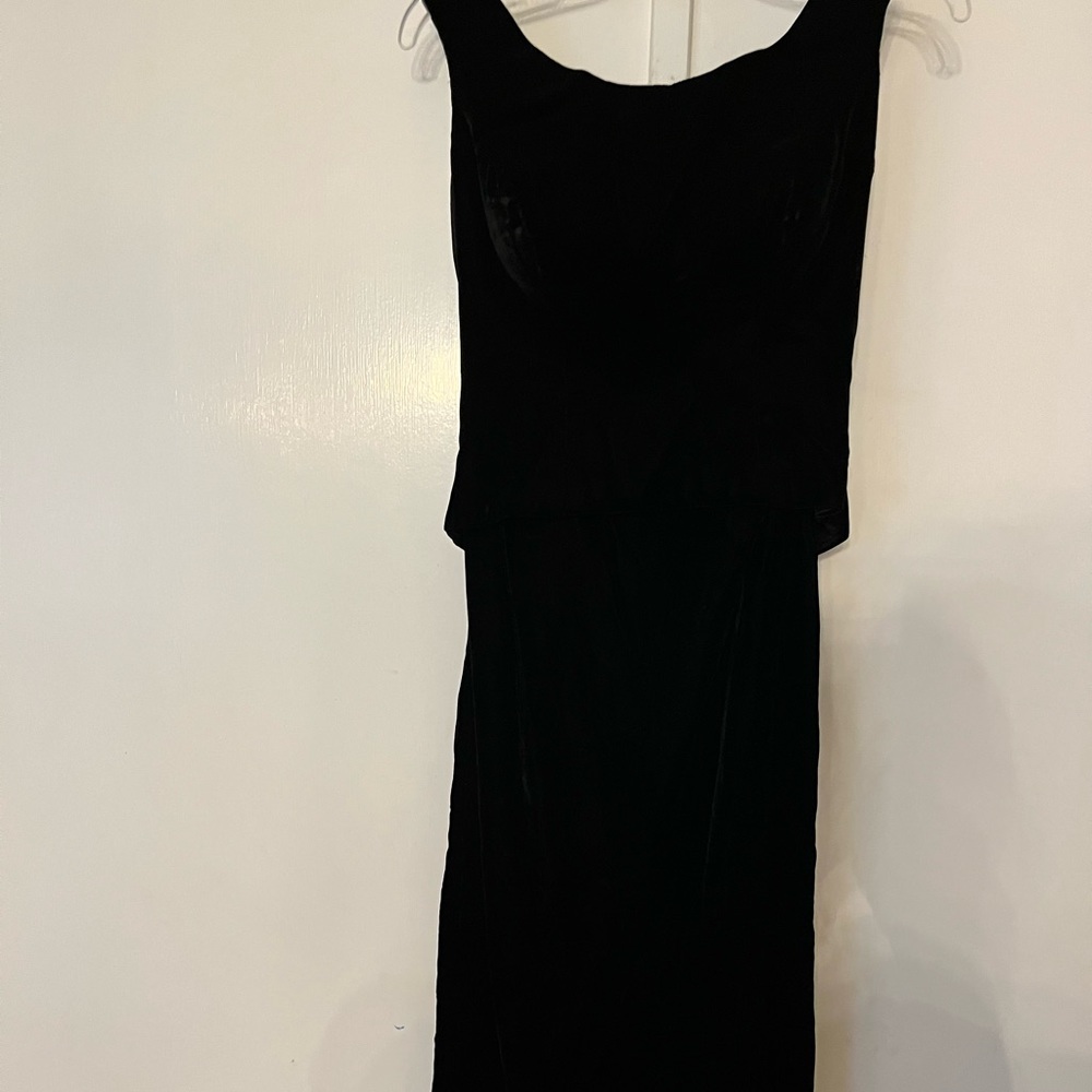 Alyce Designs black velvet two piece dress. Size 8